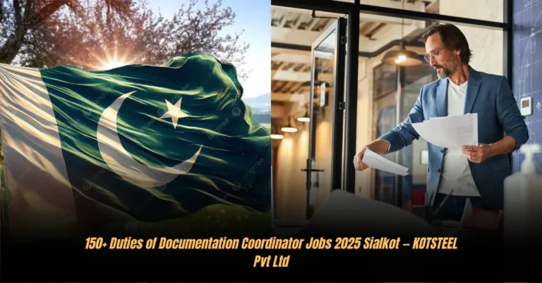 150+ Duties of Documentation Coordinator Jobs 2025 Sialkot — KOTSTEEL Pvt Ltd