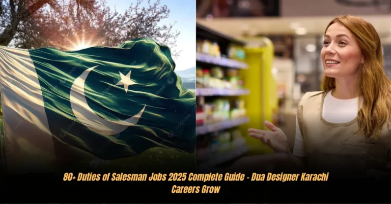 80+ Duties of Salesman Jobs 2025 Complete Guide – Dua Designer Karachi Careers Grow