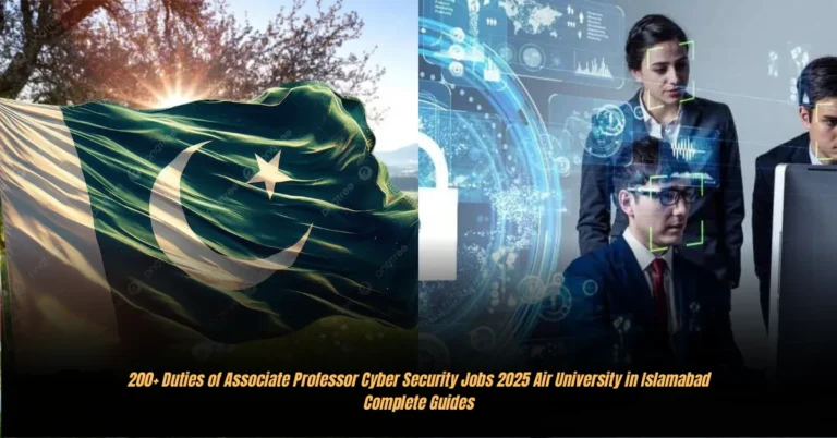 200+ Duties of Associate Professor Cyber Security Jobs 2025 Air University in Islamabad Complete Guides