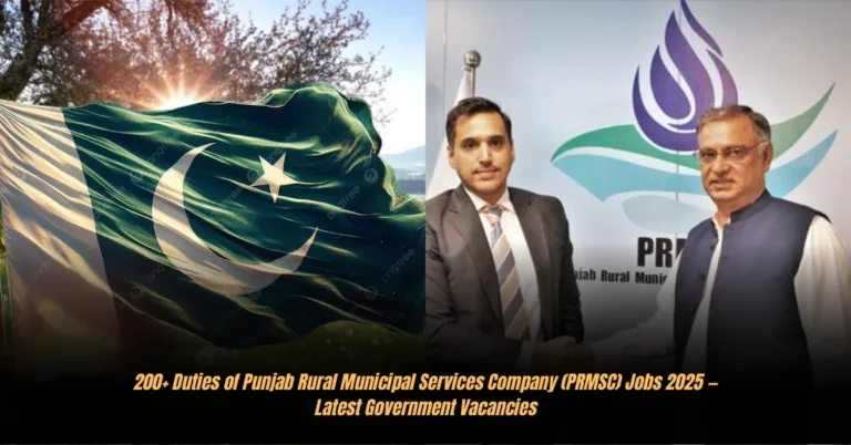 200+ Duties of Punjab Rural Municipal Services Company (PRMSC) Jobs 2025 — Latest Government Vacancies