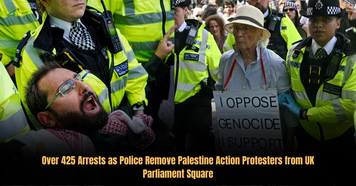 Over 425 Arrests as Police Remove Palestine Action Protesters from UK Parliament Square